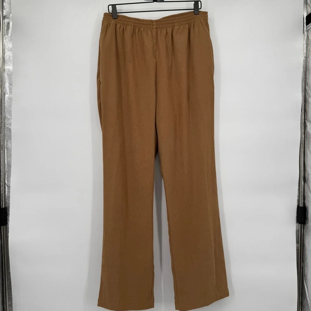 TravelSmith Track Suit Mens Large Brown Suede Microfiber Jacket Pants Set 77011